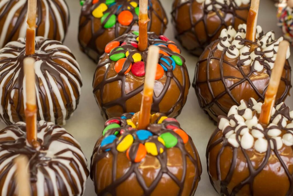 candied apples show how fruit becomes processed junk