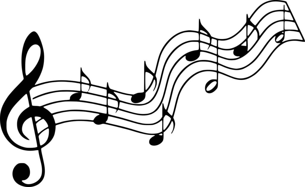 Sheet music with musical notes on a staff